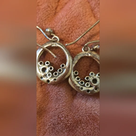 Emma Baby Custer Earrings - Gold White - Melinda Maria - Picture 3 of 3